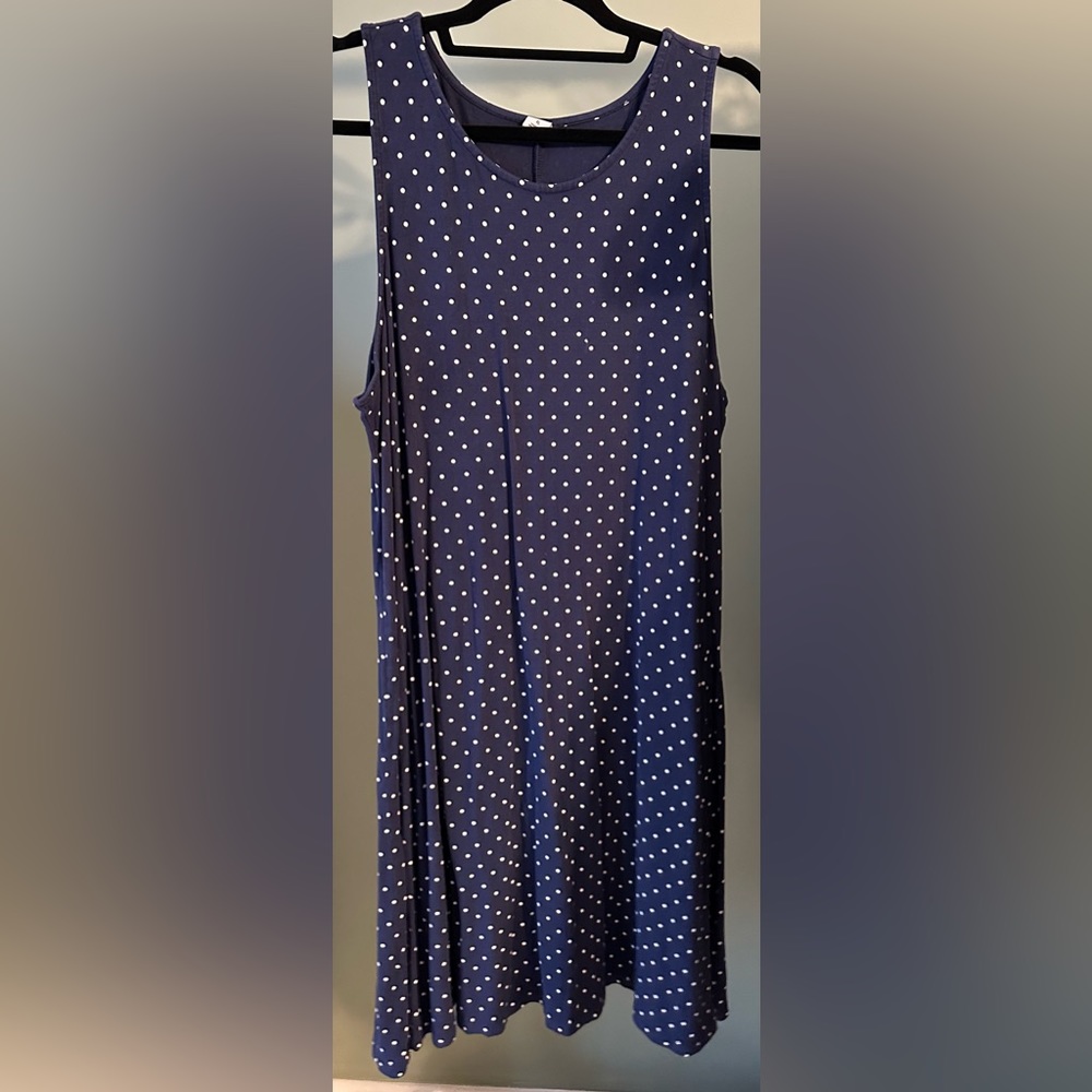 Old Navy dress, navy polka dot, XL